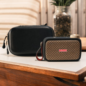Positive Grid Spark GO carry case interior is foam-padded for sensitive components.