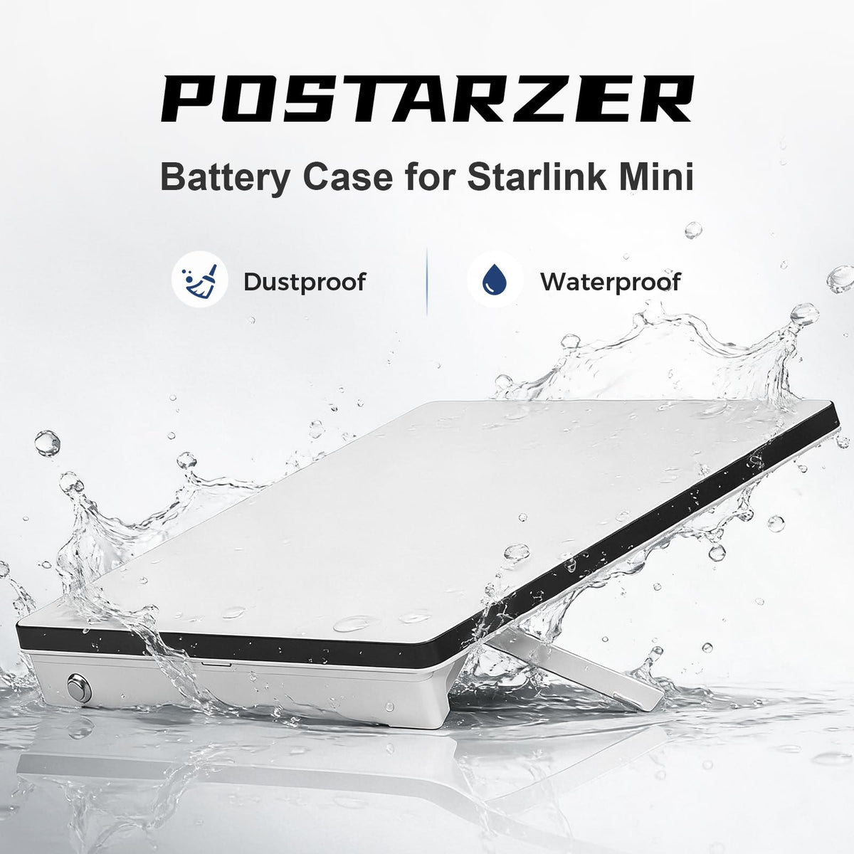 POSTARZER battery case supports 8x18650 cells for extended Starlink Mini sessions