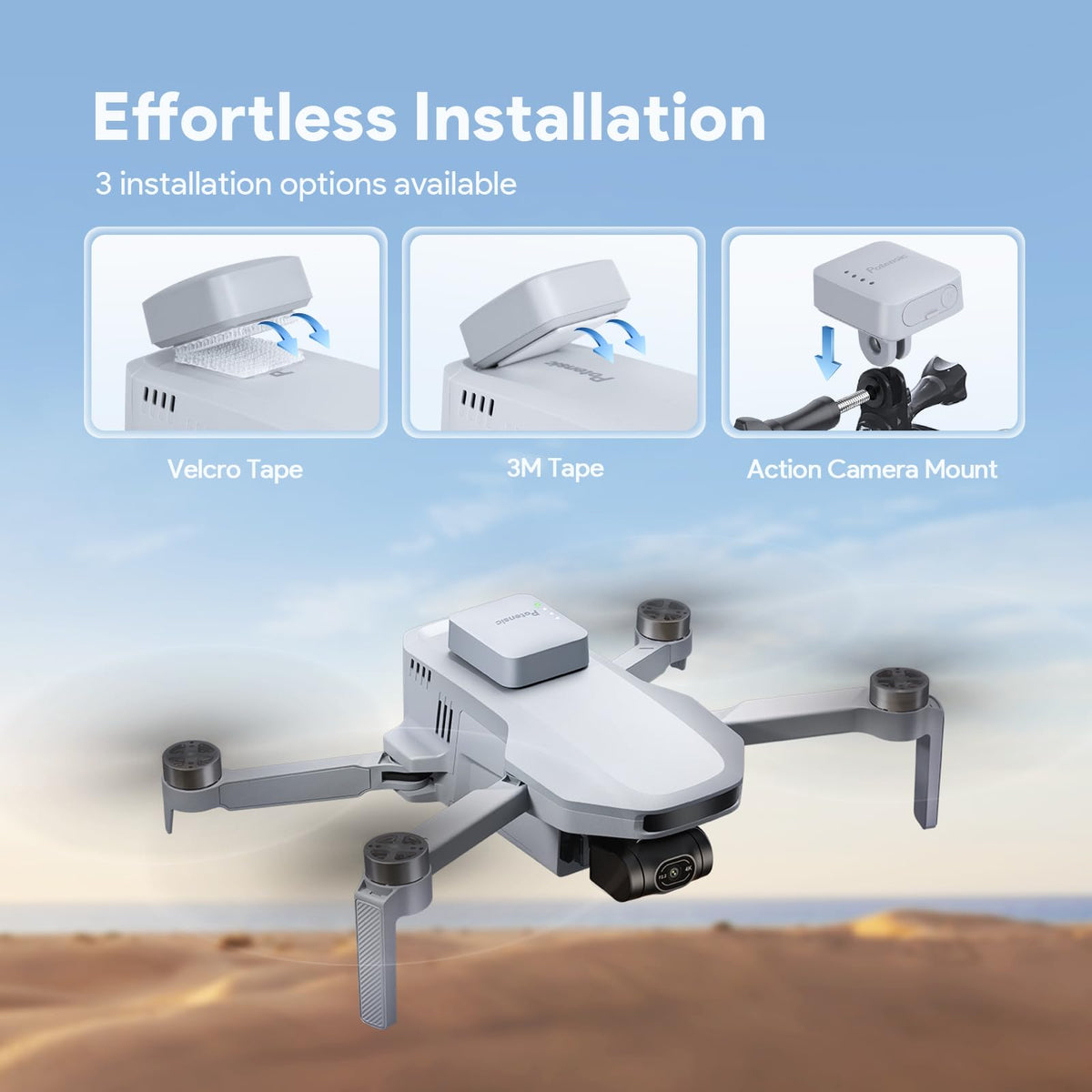potensic remote id module mounted on drone demonstrating compliant broadcast capability