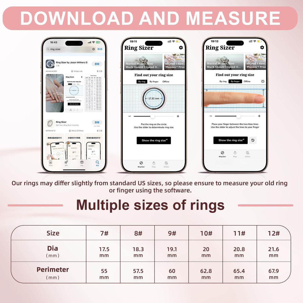 Potewek ceramic ring pink wrist wear demonstrates lightweight fit for all-day wear.