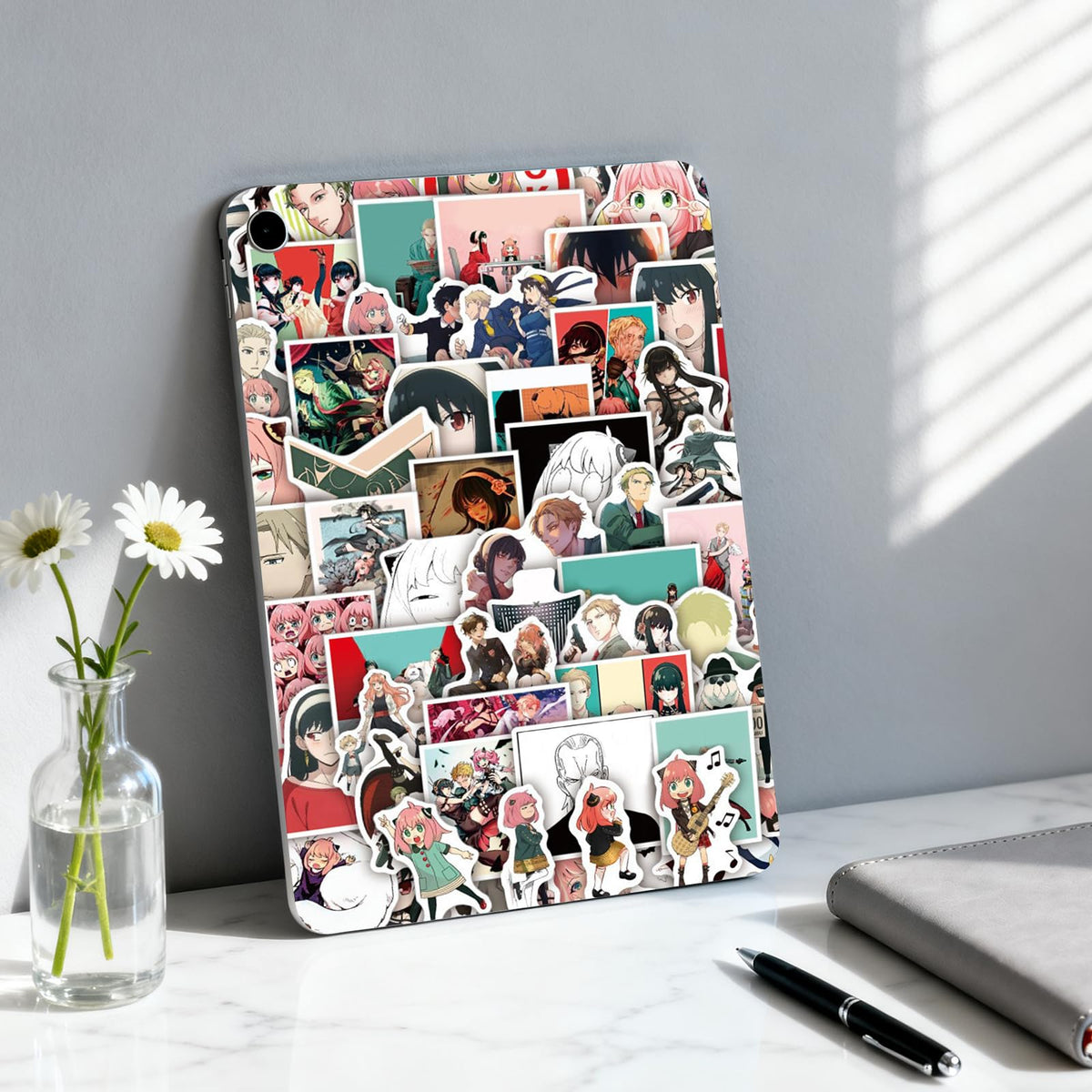 Pounchi Cute Anime Stickers on a wall or board for graffiti style look
