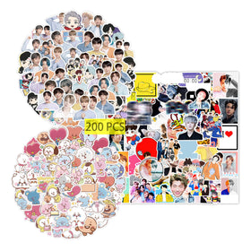 Pounchi Kpop stickers on a laptop for vibrant, personalized tech decor.