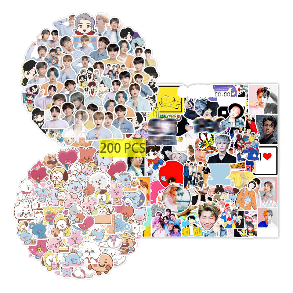 Pounchi Kpop stickers on a laptop for vibrant, personalized tech decor.