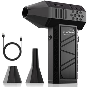 PowClean compressed air duster front view showing compact power for quick dusting