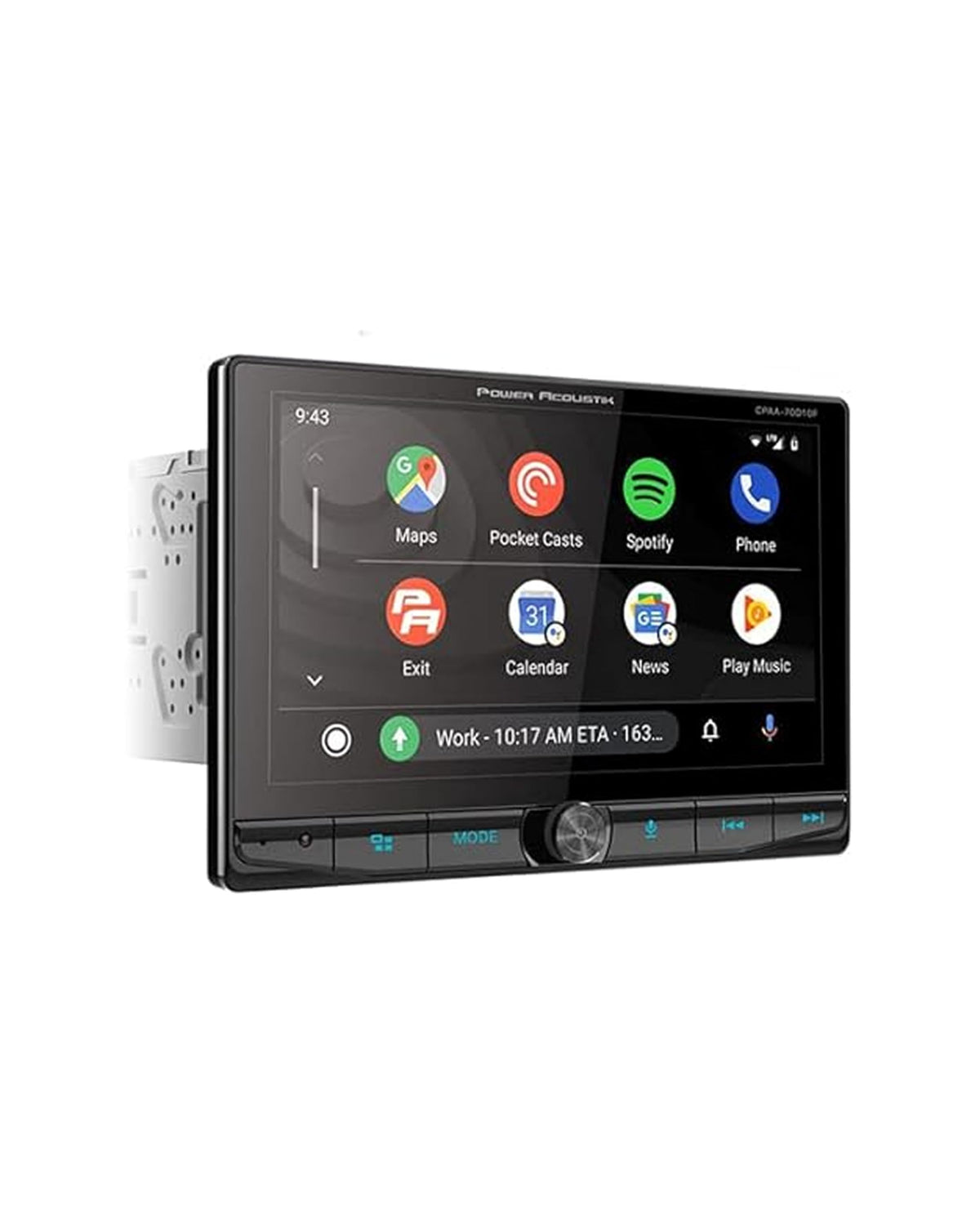 Power Acoustik CPAA-70D10F 10-6 inch floating display improves visibility and navigation