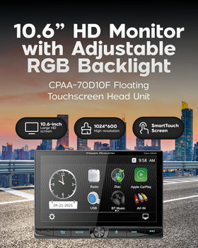 Power Acoustik CPAA-70D10F Bluetooth HD touchscreen delivers clear calls