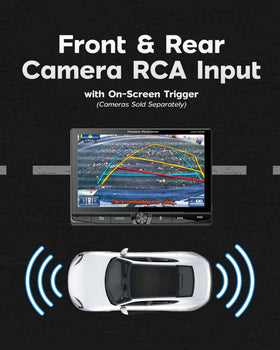 Power Acoustik CPAA-70D10F media options include AUX USB SD CD/DVD playback