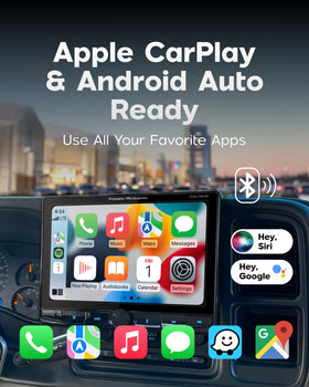 Power Acoustik CPAA-70D10F wireless CarPlay & Android Auto enables hands-free use