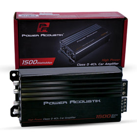Power Acoustik MICRO4-1500D front view highlights compact design ideal for stealth installs