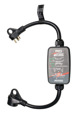 Power Watchdog PWD30 compatible with dogbone adapters for versatile hookups.