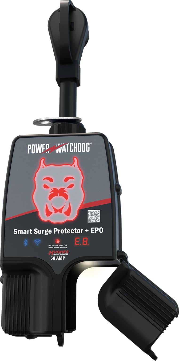 Power Watchdog PWD50EPOW front view with IP65 protection for outdoor RV use