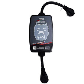 Power Watchdog Smart RV Surge Protector front view for outdoor RV use.