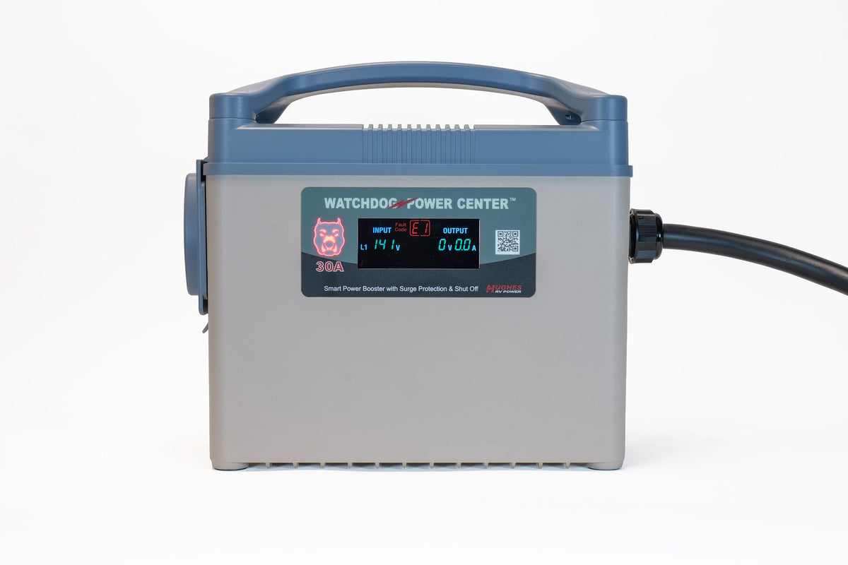 Power Watchdog WPC30A WiFi and Bluetooth connectivity for remote monitoring.