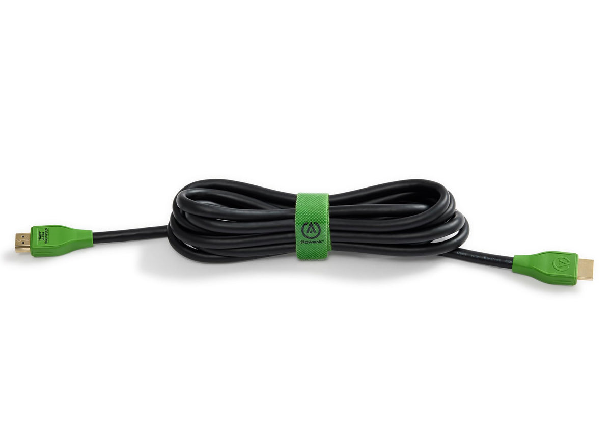 PowerA cable full 10-foot length laid out for setup flexibility