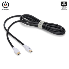 PowerA HDMI cable front connector showing secure fit and improved signal