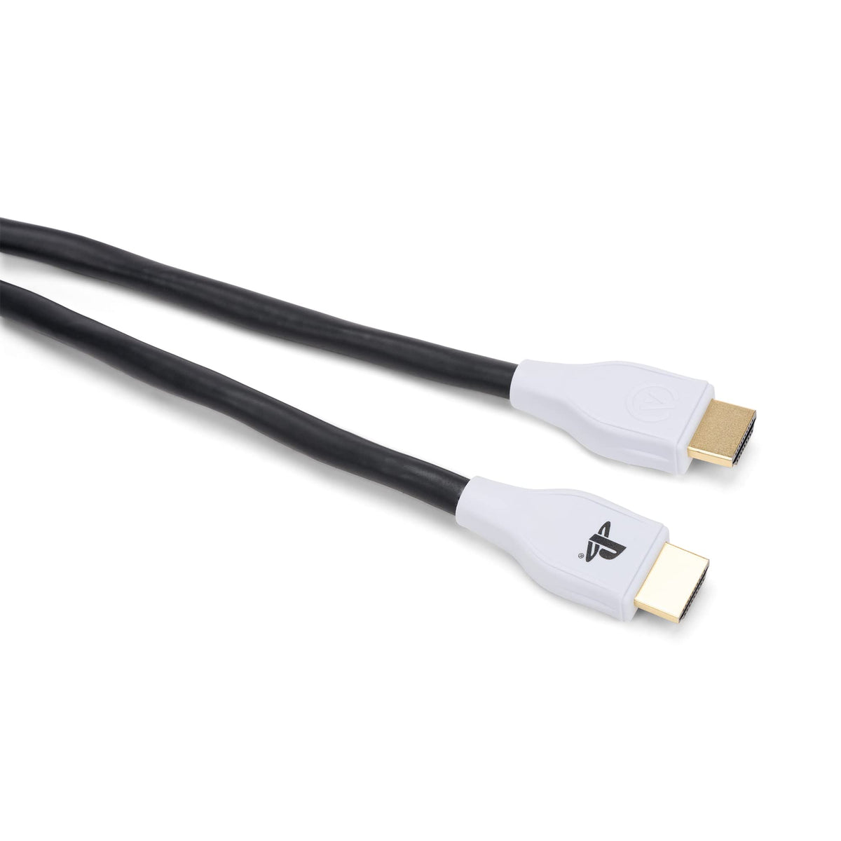PowerA cable connected to PS5 and TV showing high-resolution gaming benefit
