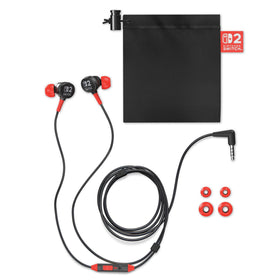 PowerA drawstring storage bag protects earbuds when not in use.