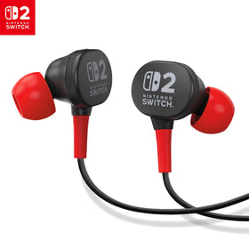 PowerA wired earbuds Switch 2 deliver immersive audio with 8 mm drivers.