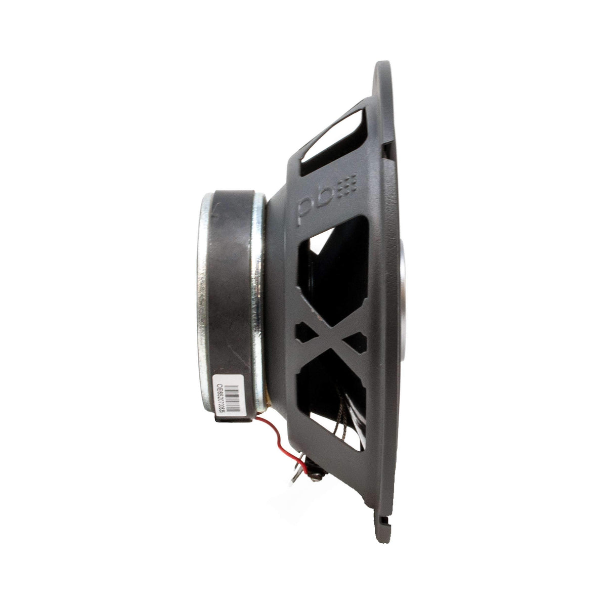 PowerBass OE-652 2-ohm coil detail indicates strong amp compatibility.