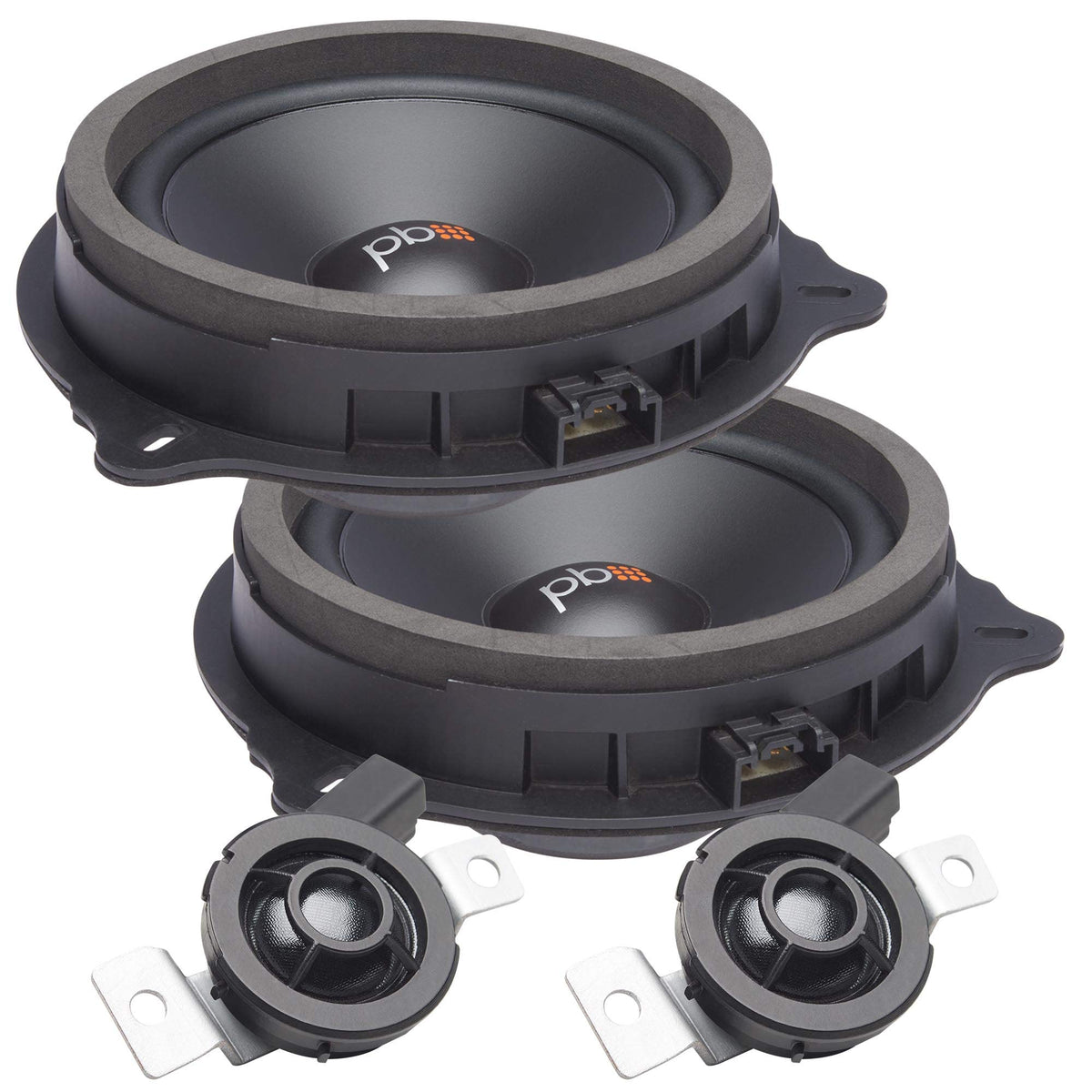 PowerBass OE65C-FD 6.5-inch front view for Ford with clearer cabin audio.