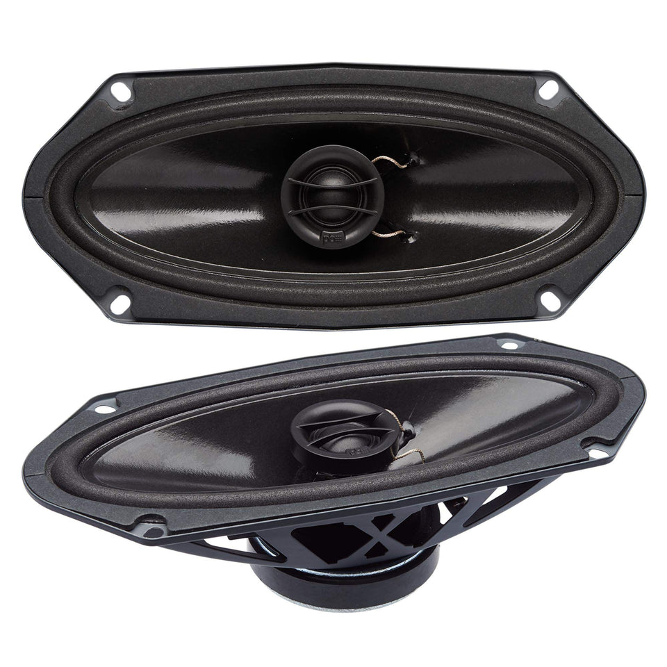 PowerBass S-4102 front view showing speaker face and grille for clear sound