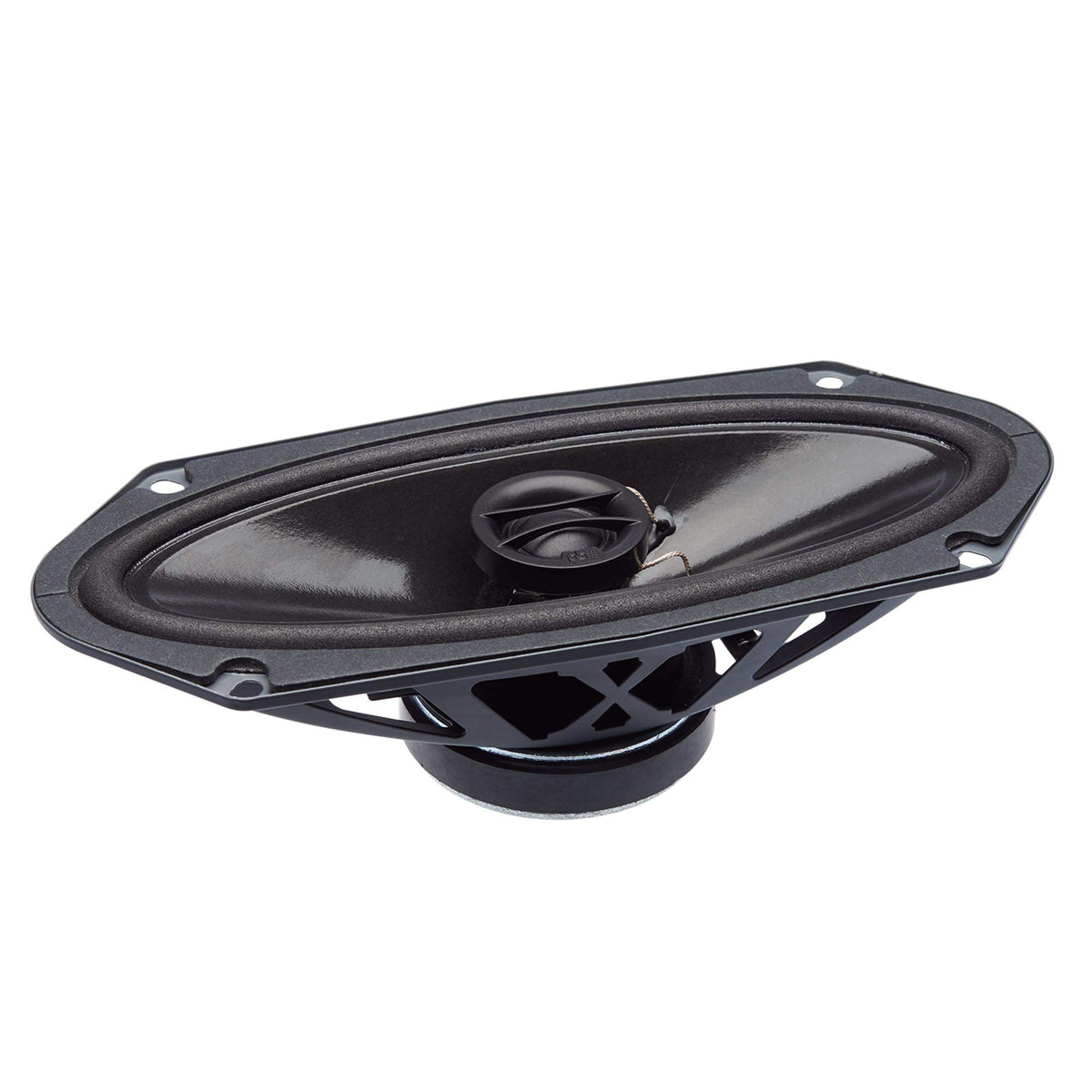 PowerBass S-4102 installed in car door demonstrating improved audio clarity