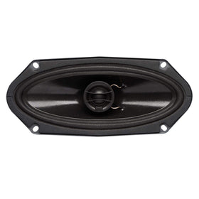 PowerBass S-4102 woofer close-up highlighting paper cone and treated basket durability