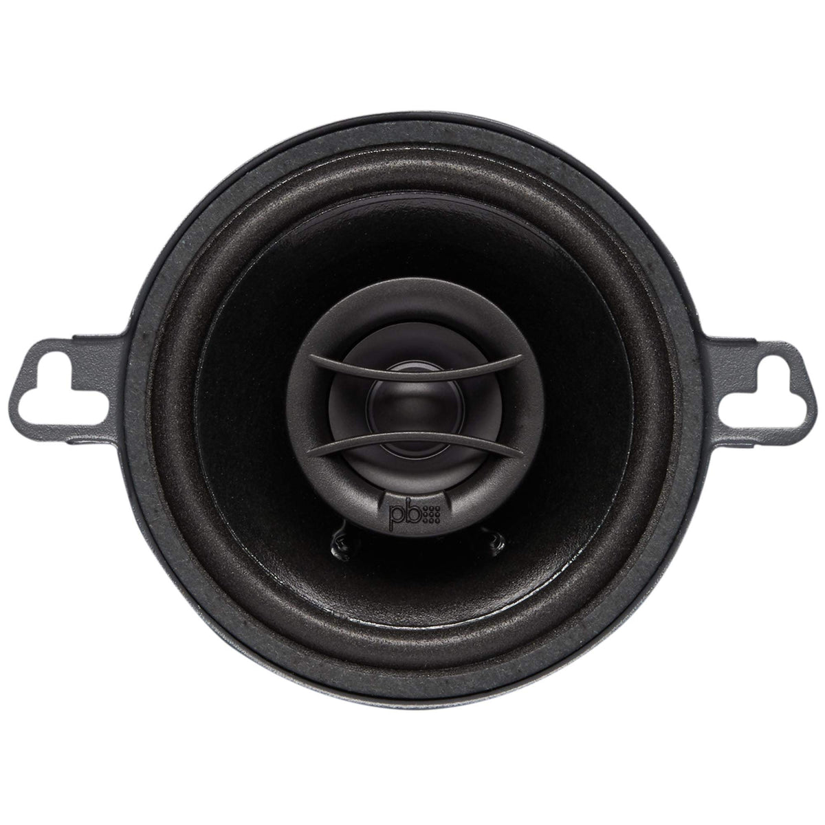 PowerBass S-3502 dash installation showing easy mounting