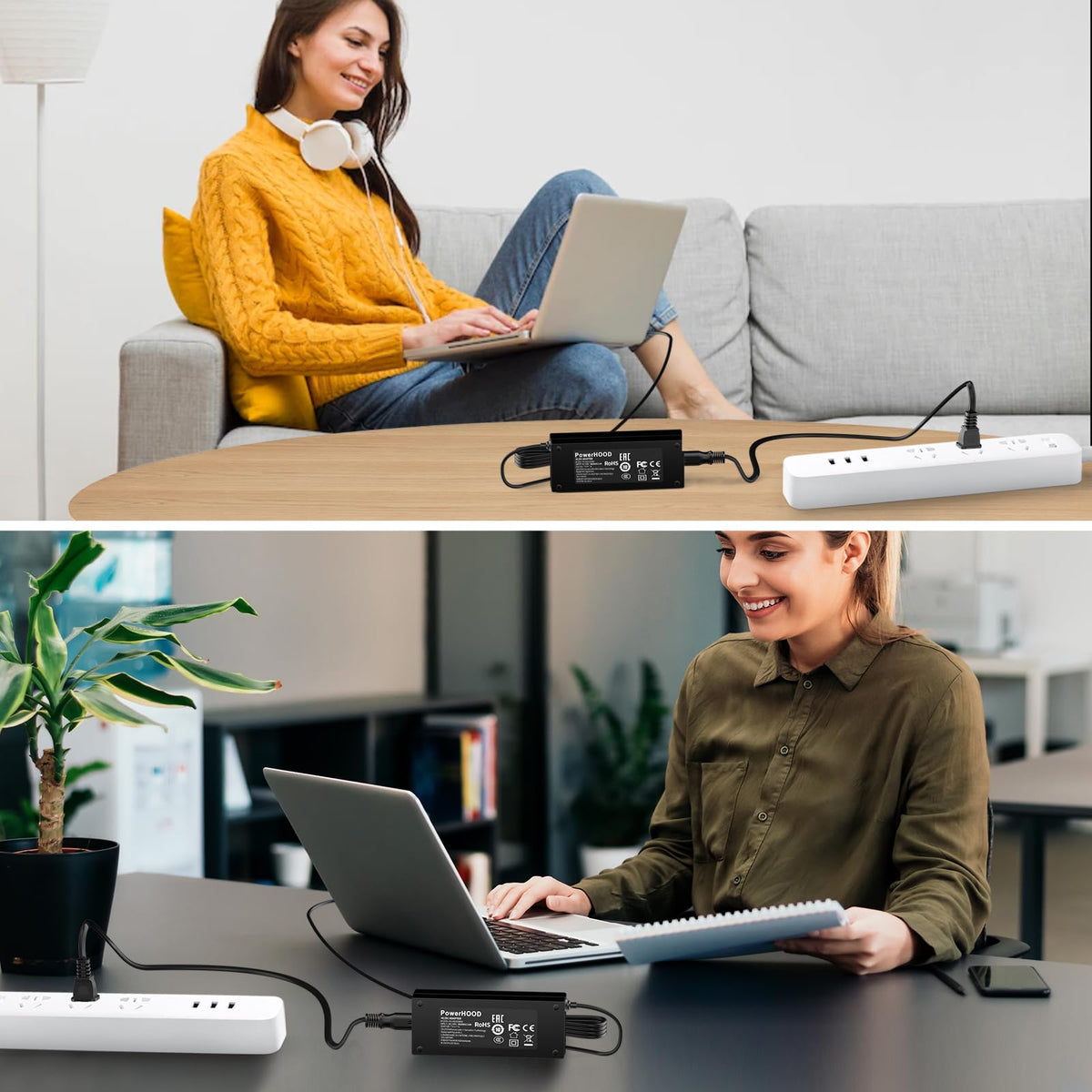PowerHOOD Ax17 Ax18 Ax16 in-use gaming laptop setup with consistent power