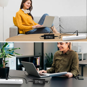 PowerHOOD Ax17 Ax18 Ax16 in-use gaming laptop setup with consistent power