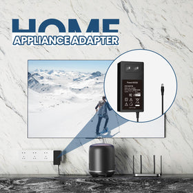 PowerHOOD compact laptop charger ideal for desk and travel.