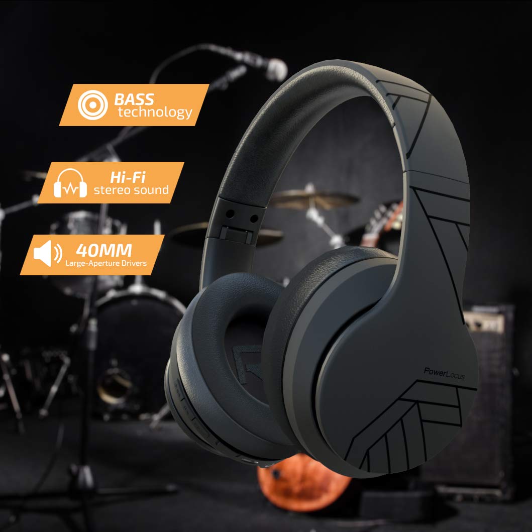 PowerLocus 50-hour battery powers long listening sessions.