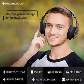 PowerLocus earcup controls and ports showing easy playback management