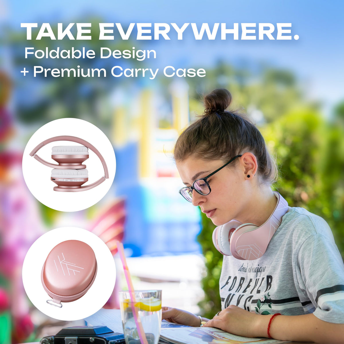 PowerLocus foldable travel case protects headphones on the go