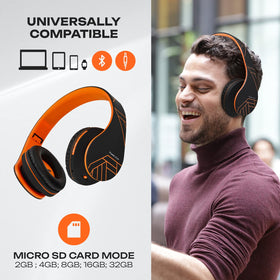 PowerLocus folded headphones inside protective case for scratch-free transport