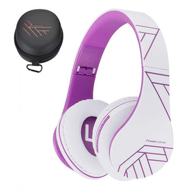 PowerLocus front view showing white-violet design and portable benefits