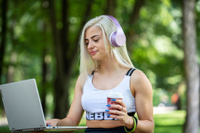 PowerLocus headphones with 40mm drivers delivering rich, dynamic sound.