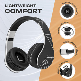 PowerLocus headphones folded design enables compact carry during commutes