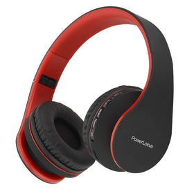 PowerLocus foldable headphones shown for travel convenience and compact storage