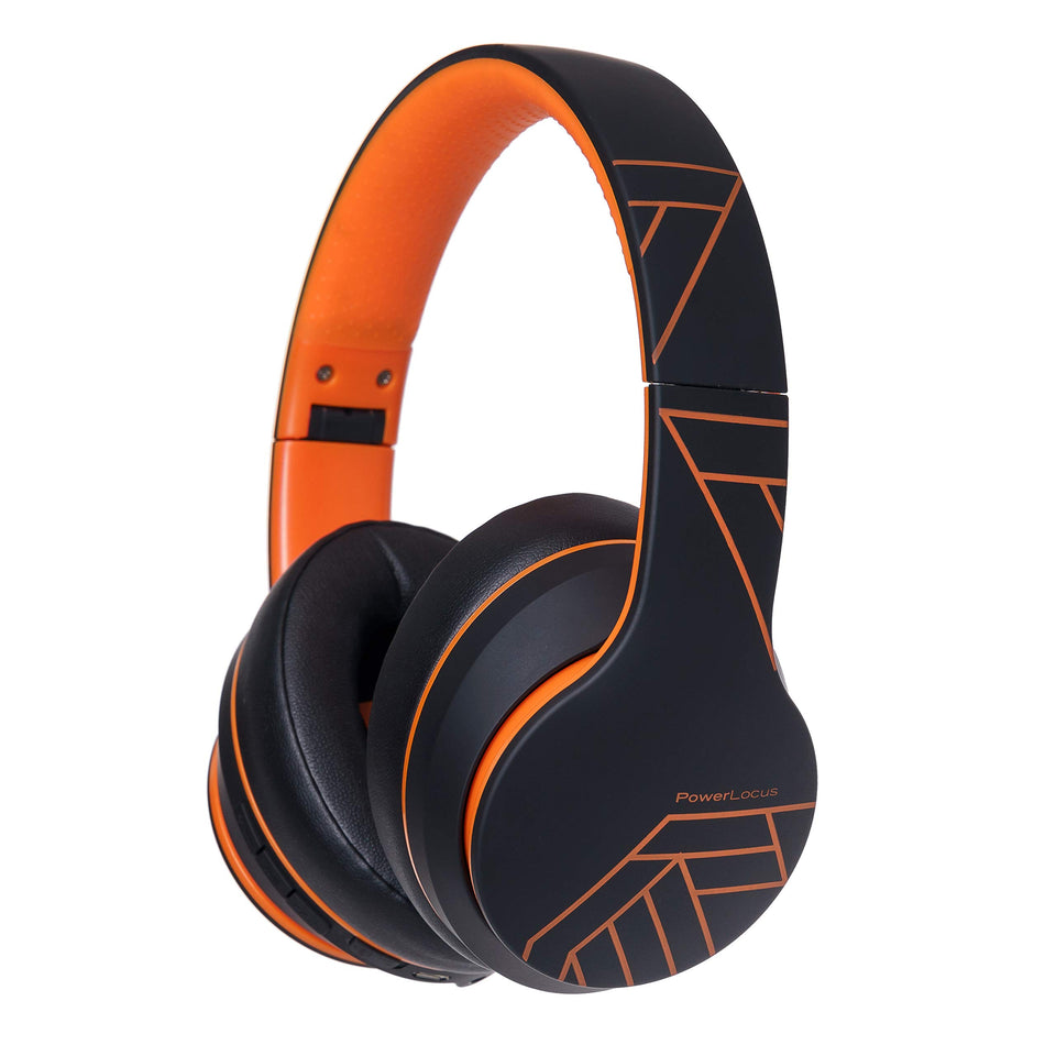 PowerLocus headphones folded compact for travel and storage