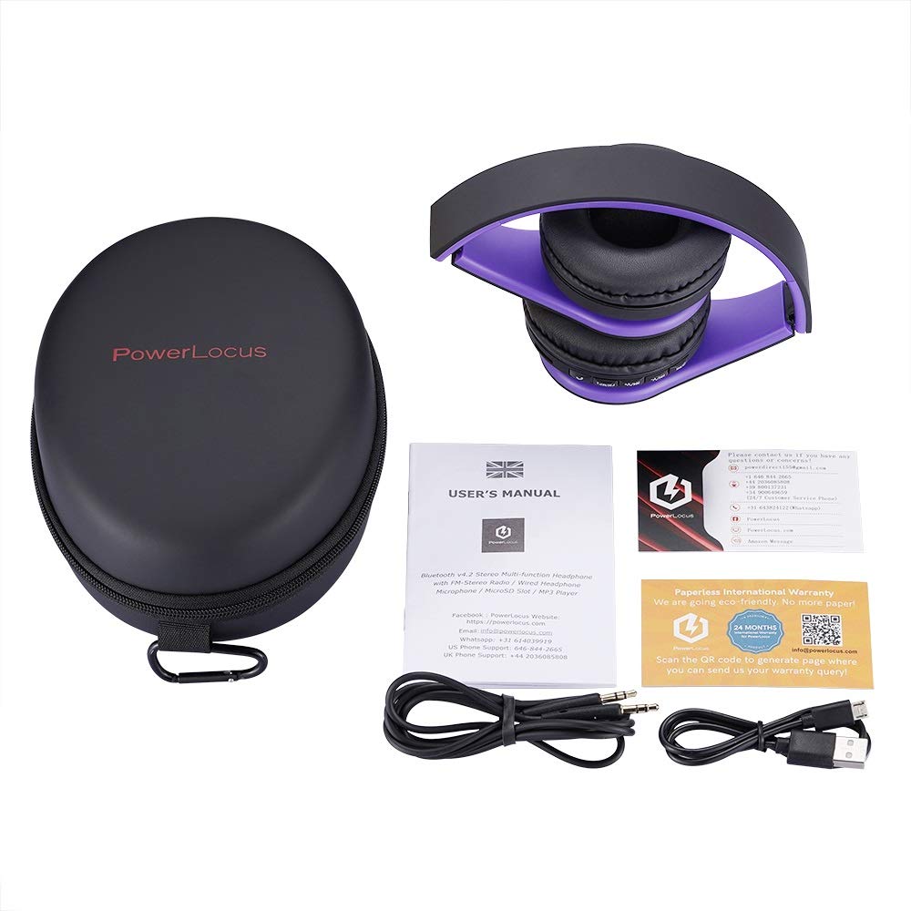 PowerLocus Purple wired AUX port for versatile connectivity options.