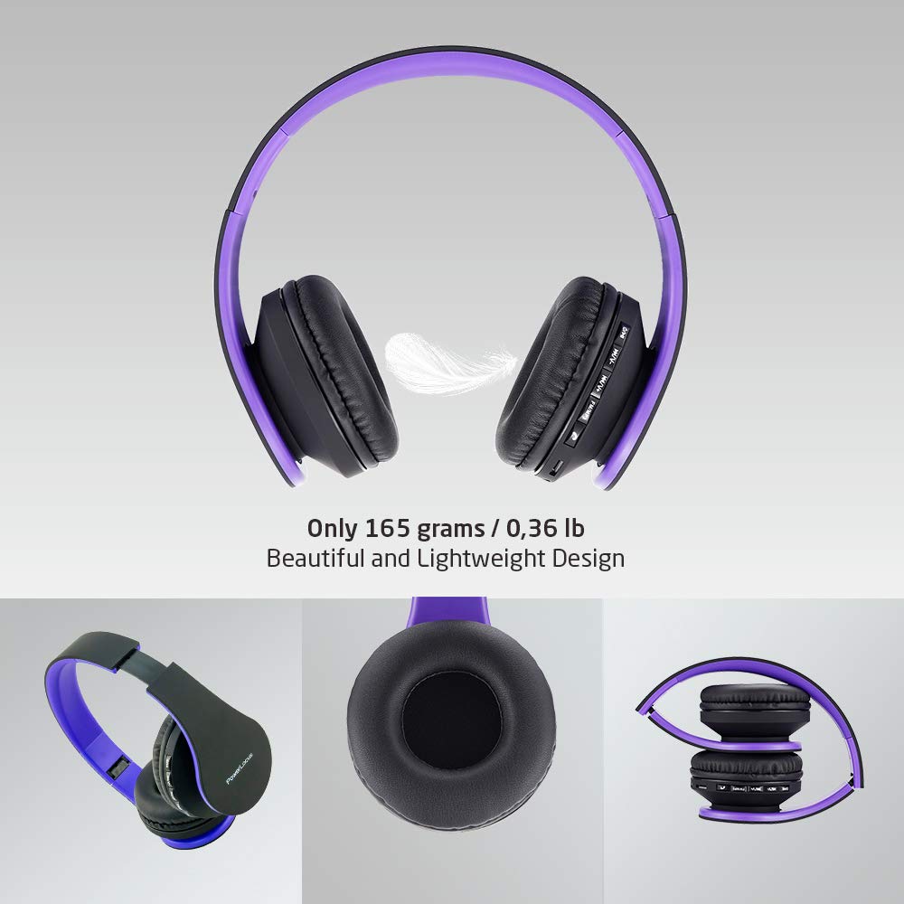PowerLocus Purple earcups offering comfortable listening during long sessions.