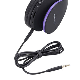 PowerLocus Purple on-ear use suitable for adults and kids alike.