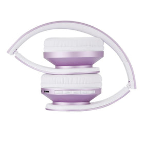 PowerLocus over-ear headphones compatible with iOS, Android, and Windows devices.