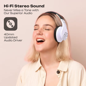 PowerLocus headphones in use on commute offering hands-free listening benefit
