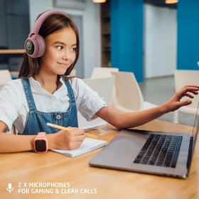 PowerLocus Kids Headphones 85dB limit protects young ears during media.