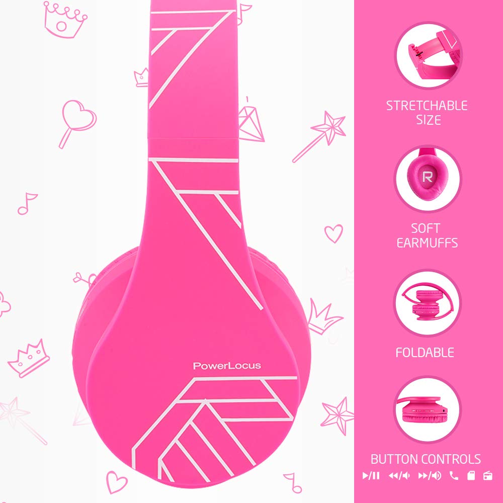 PowerLocus Kids Headphones Bluetooth wireless mode enables flexible listening at home.