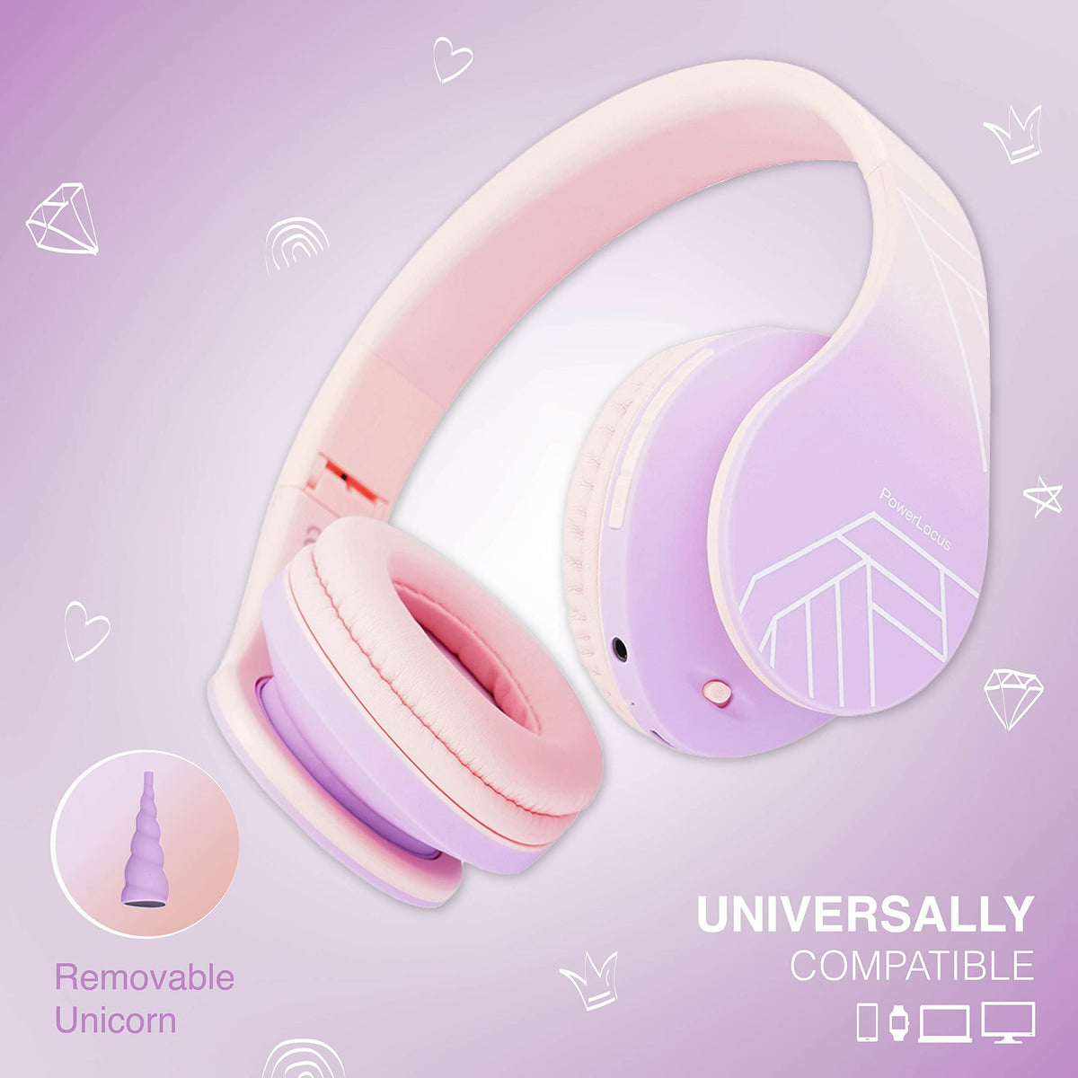 PowerLocus Kids Headphones carry case, ready for travel and school.