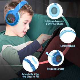 PowerLocus Headphones extendable headband to grow with your child