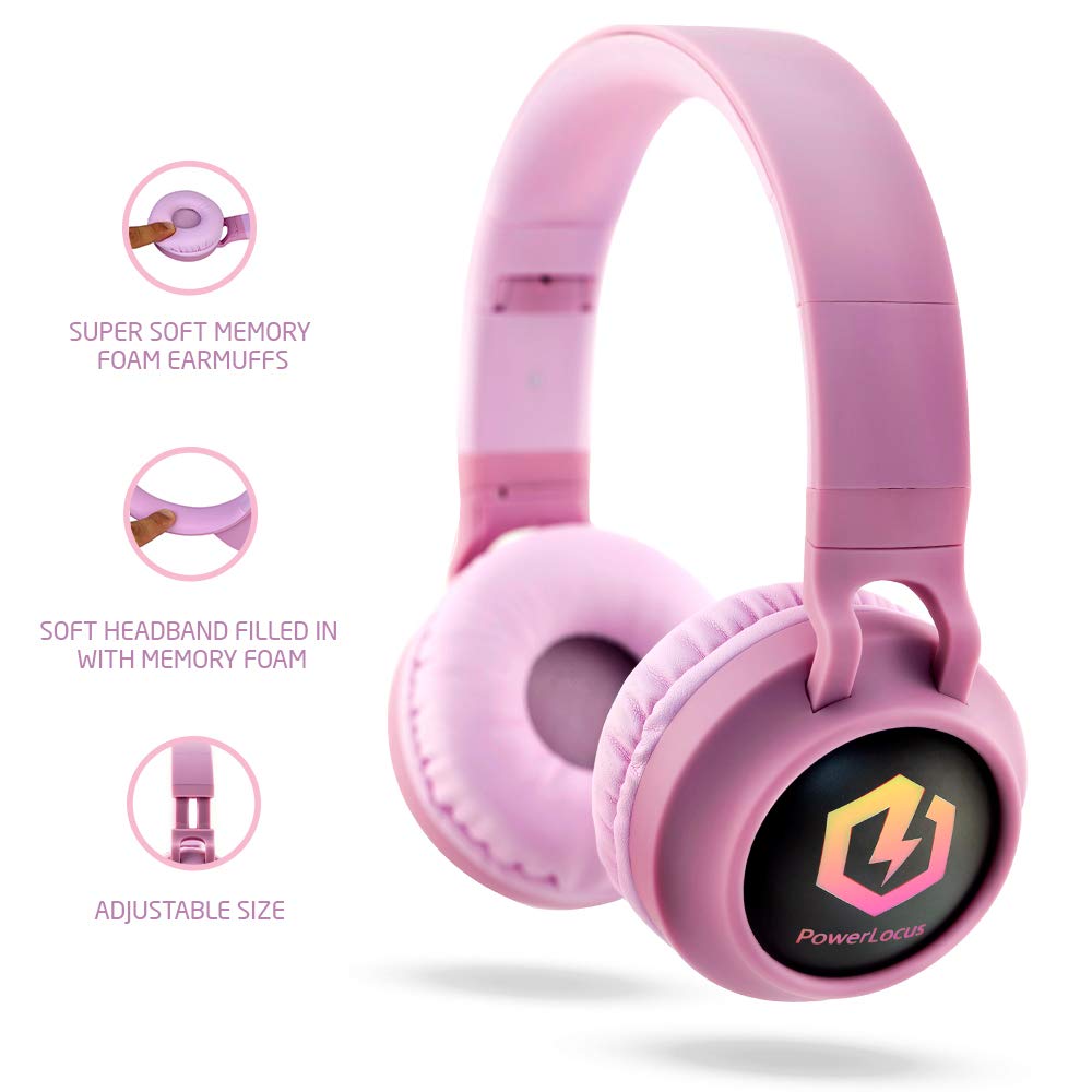 PowerLocus Kids Headphones foldable design for easy travel.